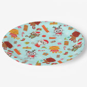 Grappig kerstfeest papieren bordje (Gekanteld)