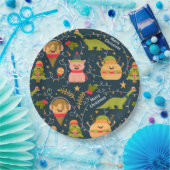 Grappig kerstfeest papieren bordje (Feest)