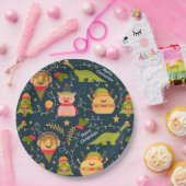 Grappig kerstfeest papieren bordje (Feest)