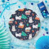 Grappig kerstfeest papieren bordje (Feest)