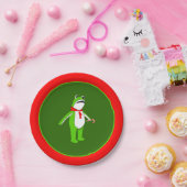Grappig kerstfeest papieren bordje (Feest)