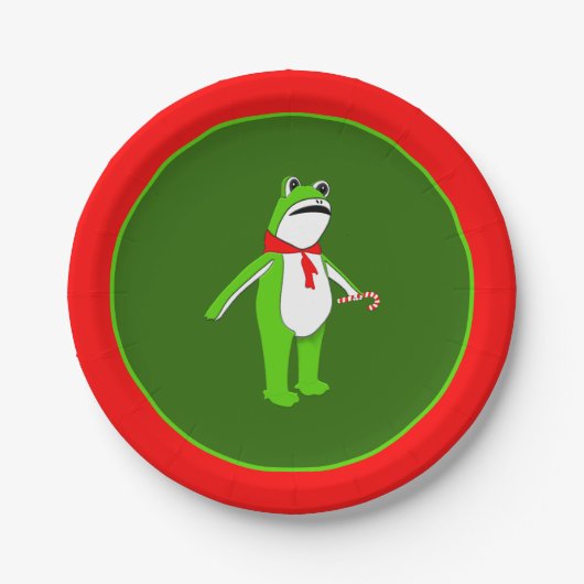 Grappig kerstfeest papieren bordje (Voorkant)