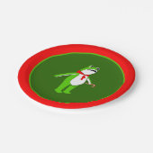 Grappig kerstfeest papieren bordje (Gekanteld)