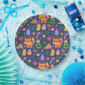 Grappig kerstfeest papieren bordje (Feest)