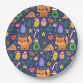 Grappig kerstfeest papieren bordje (Voorkant)