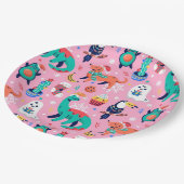 Grappig kerstfeest papieren bordje (Gekanteld)