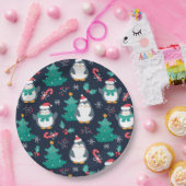 Grappig kerstfeest papieren bordje (Feest)