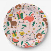 Grappig kerstfeest papieren bordje (Voorkant)