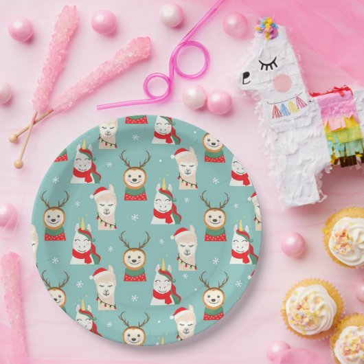 Grappig kerstfeest papieren bordje (Feest)