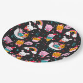 Grappig kerstfeest papieren bordje (Gekanteld)