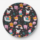 Grappig kerstfeest papieren bordje (Voorkant)