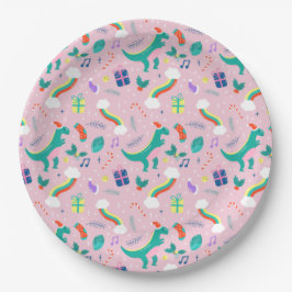 Grappig kerstfeest papieren bordje