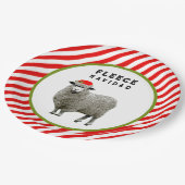 Grappig kerstfeest papieren bordje (Gekanteld)