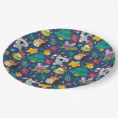 Grappig kerstfeest papieren bordje (Gekanteld)