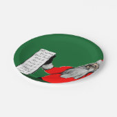 Grappig kerstfeest papieren bordje (Gekanteld)