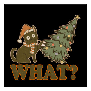 Grappig kerstfeest perfect poster