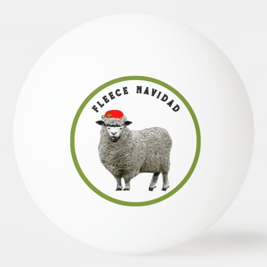 Grappig kerstfeest pingpongbal (Voorkant)