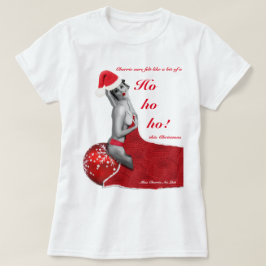 Grappig kerstfeest Pinup Joke Dames Xmas T-Shirt
