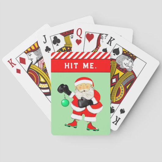 Grappig kerstfeest pokerkaarten (Achterkant)