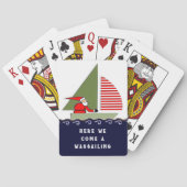 Grappig kerstfeest pokerkaarten (Achterkant)