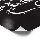 Grappig kerstfeest Posters Beste Santa Chalkboard (Hoek)