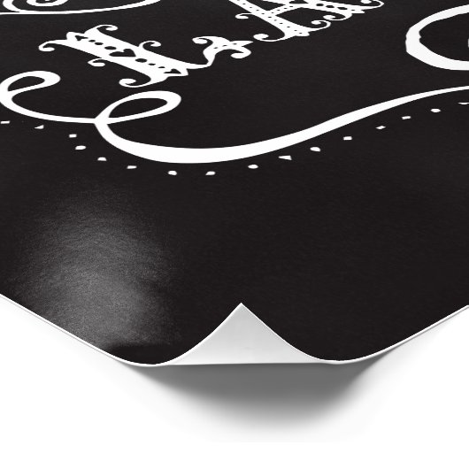 Grappig kerstfeest Posters Beste Santa Chalkboard (Hoek)