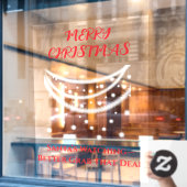 Grappig Kerstfeest Raamsticker (Cafe Raam)