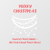 Grappig Kerstfeest Raamsticker (Vel)