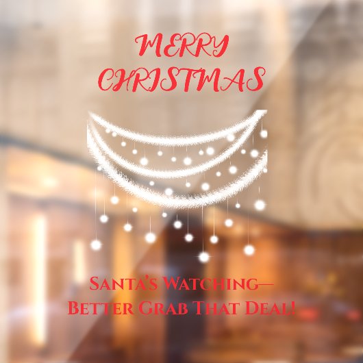 Grappig Kerstfeest Raamsticker (Vel 2)