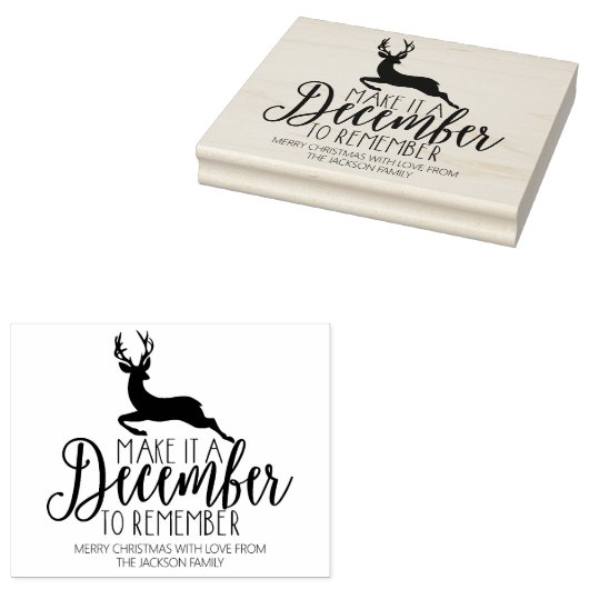 Grappig kerstfeest rubberstempel (Gestempeld)