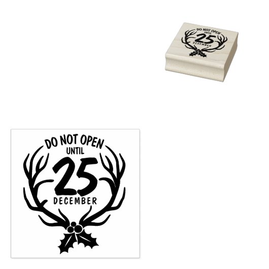 Grappig kerstfeest rubberstempel (Gestempeld)