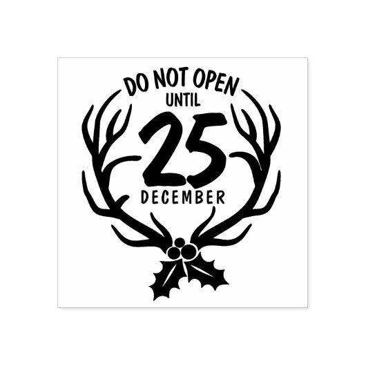 Grappig kerstfeest rubberstempel (Afrduk)