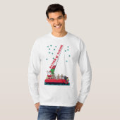 Grappig kerstfeest Sailor Santa Sailing T-shirt (Voorkant volledig)