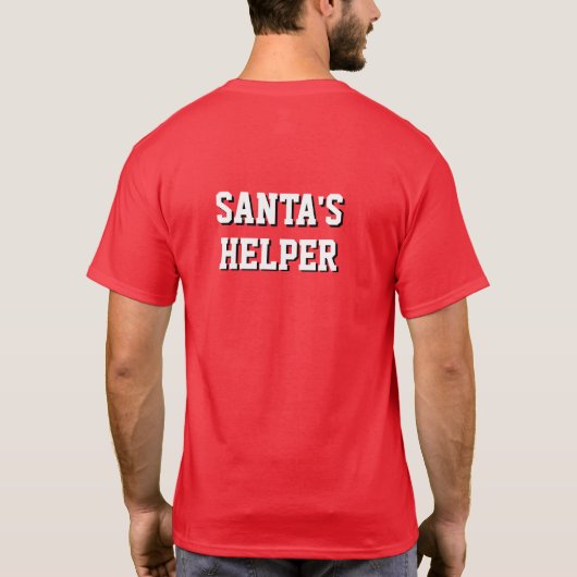 Grappig kerstfeest SANTA'S ELF SUIT COSTUME T-shirt (Achterkant)