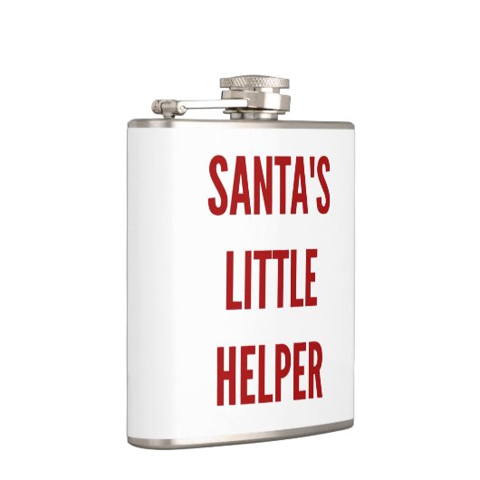Grappig kerstfeest santa's kleine helperfles xmas heupfles (Rechts)