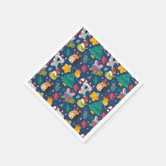 Grappig kerstfeest servet (Hoek)