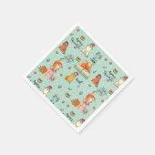 Grappig kerstfeest servet (Hoek)