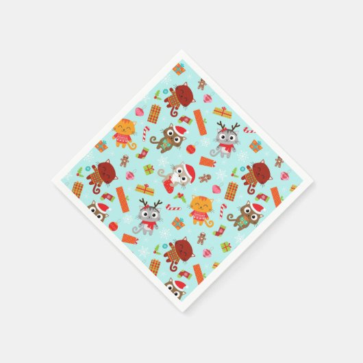 Grappig kerstfeest servet (Hoek)