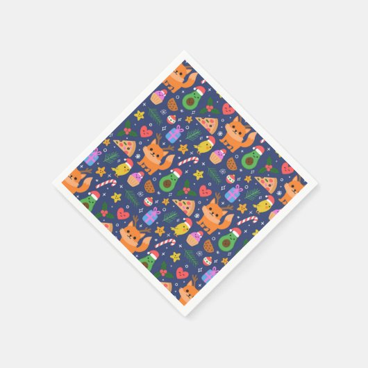 Grappig kerstfeest servet (Hoek)