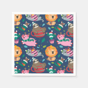 Grappig kerstfeest servet