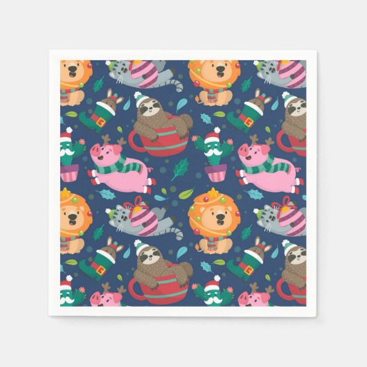 Grappig kerstfeest servet (Voorkant)