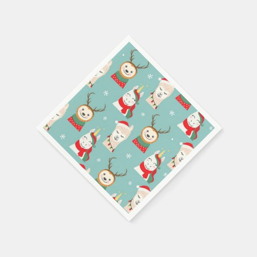 Grappig kerstfeest servet (Hoek)