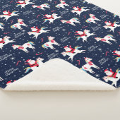 Grappig kerstfeest sherpa deken (3/4)