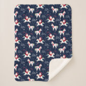 Grappig kerstfeest sherpa deken (Voorkant)