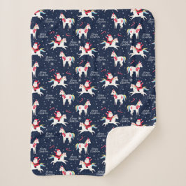 Grappig kerstfeest sherpa deken