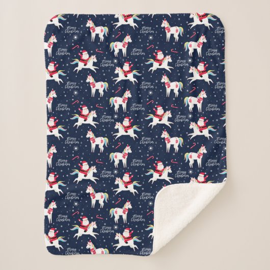 Grappig kerstfeest sherpa deken (Voorkant)