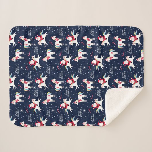 Grappig kerstfeest sherpa deken (Voorkant (horizontaal))