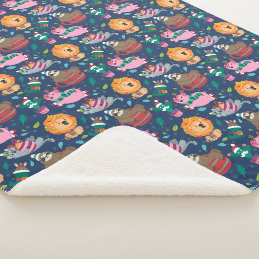 Grappig kerstfeest sherpa deken (3/4)