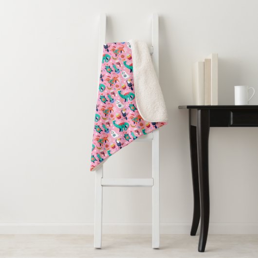 Grappig kerstfeest sherpa deken (In situ)