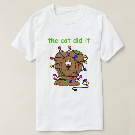 Grappig kerstfeest Shirt Dog Cat Pets (Design voorkant)